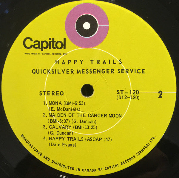 Quicksilver Messenger Service - Happy Trails - 1969