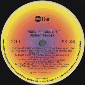 Freddy Fender  - Rock 'N' Country Vinyl Record