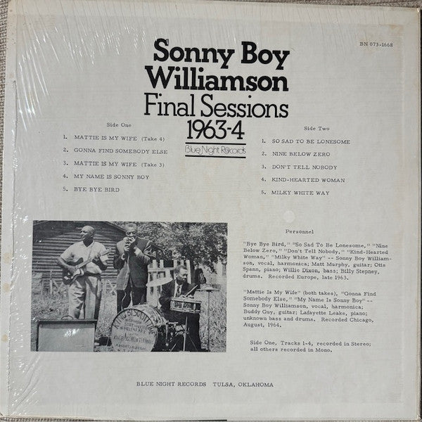 Sonny Boy Williamson - Final Sessions 1963-4 - 1979