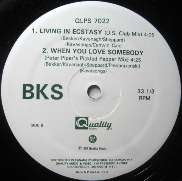 BKS - Living In Ecstasy