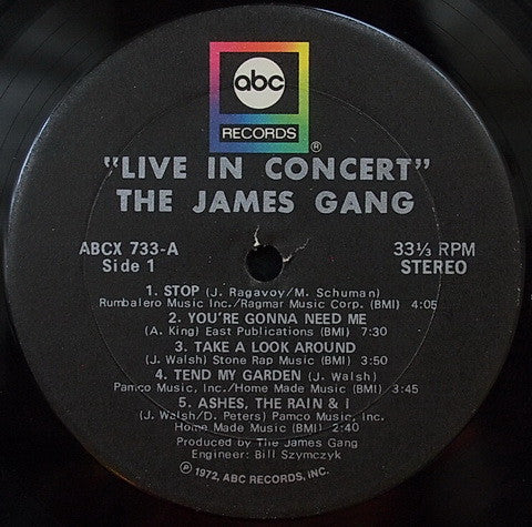 James Gang - Live In Concert - 1972