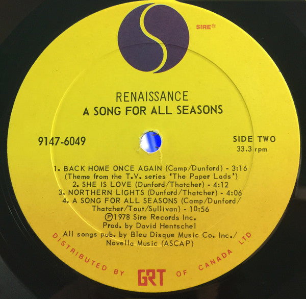 Renaissance (4) - A Song For All Seasons