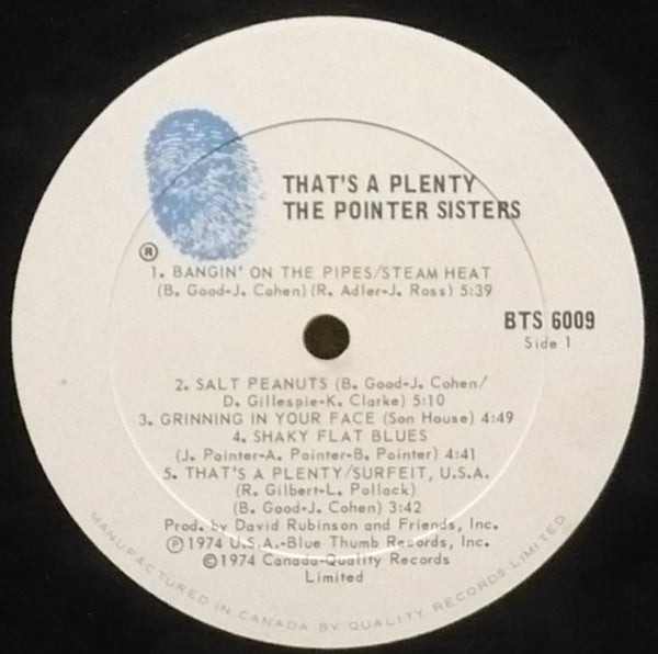 Pointer Sisters - That's A Plenty - 1974