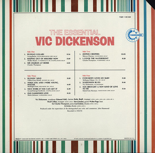 Vic Dickenson - The Essential Vic Dickenson - 1977