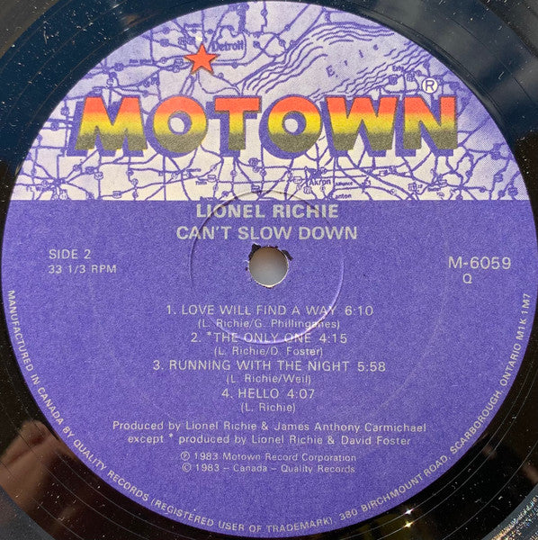 Lionel Richie - Can't Slow Down - 1983