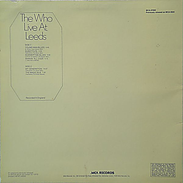 The Who - Live At Leeds