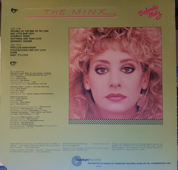 Belinda Metz - The Minx Vinyl Record