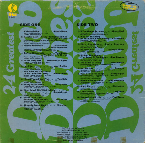 Various - 24 Greatest Dumb Ditties - 1977