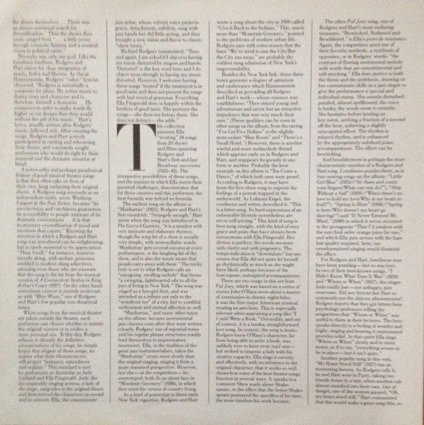 Ella Fitzgerald - The Rodgers And Hart Songbook - 1982