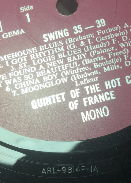 Quintette Du Hot Club De France - Swing '35-'39 - 1970