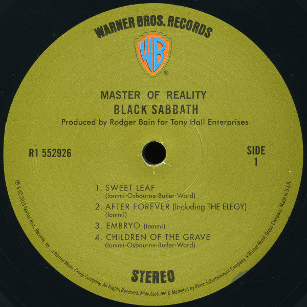 Black Sabbath - Master Of Reality - 2016