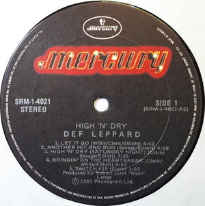 Def Leppard - High 'N' Dry Vinyl Record