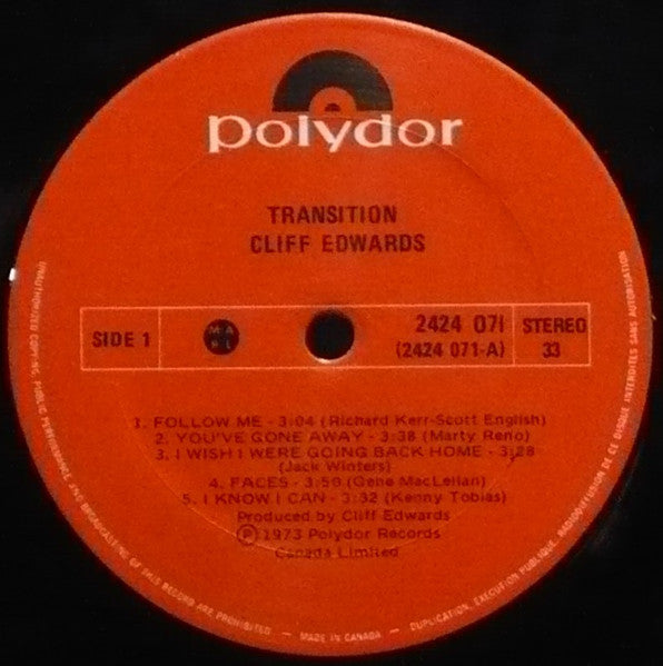 Cliff Edwards - Transition - 1973