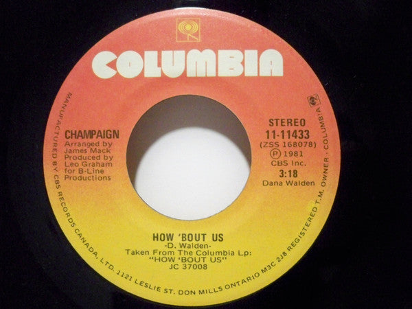 Champaign - How 'Bout Us / Spinnin' - 1981