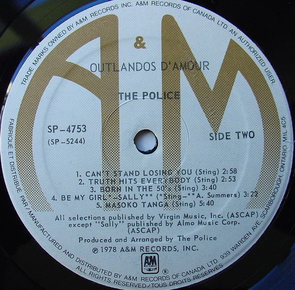 Police, The - Outlandos D'Amour - 1979