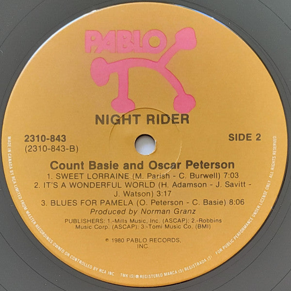 Count Basie & Oscar Peterson - Night Rider - 1980