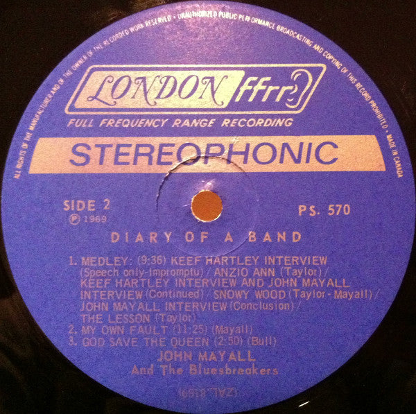 John Mayall - The Diary Of A Band - 1969