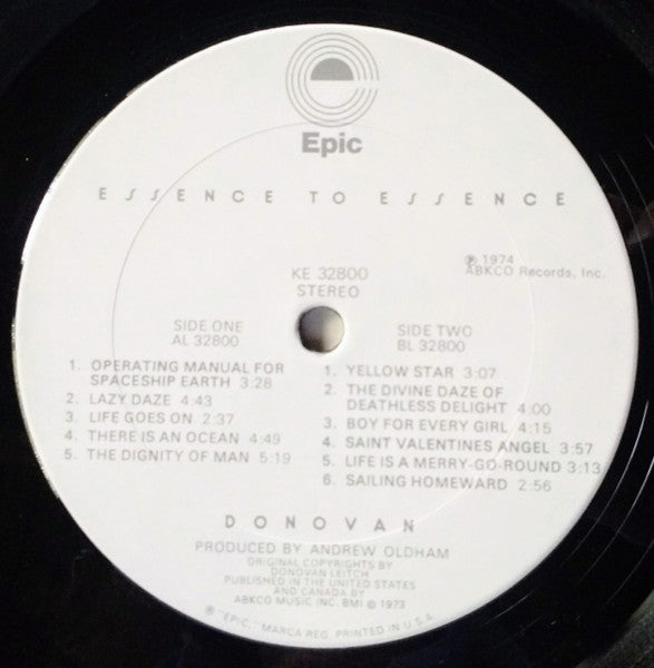 Donovan - Essence To Essence - 1973