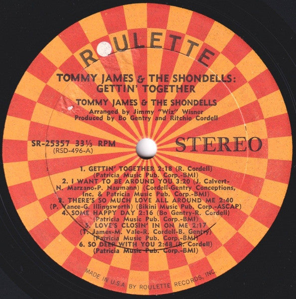 Tommy James & The Shondells - Gettin' Together - 1967