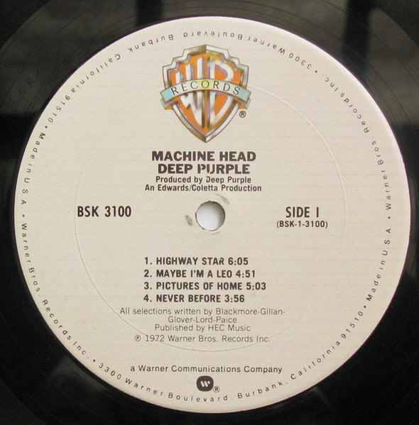 Deep Purple - Machine Head Vinyl Record