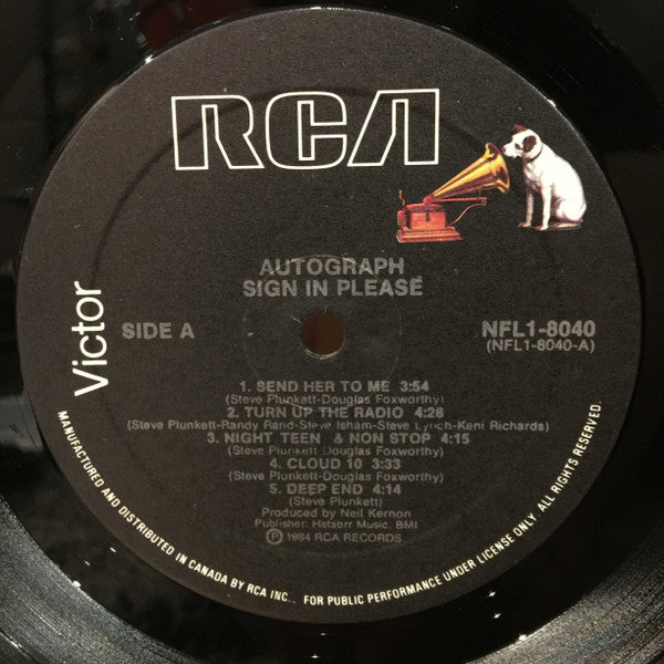 Autograph - Sign In Please - 1984