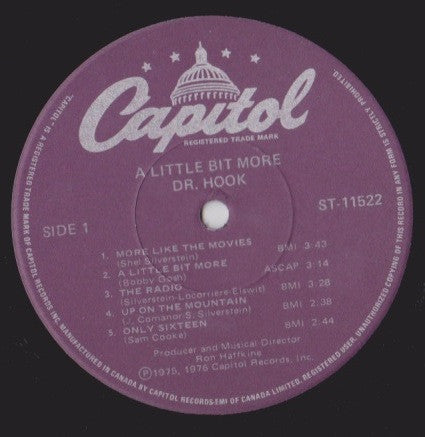 Dr. Hook - A Little Bit More Vinyl Record