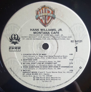 Hank Williams, Jr. - Montana Cafe Vinyl Record