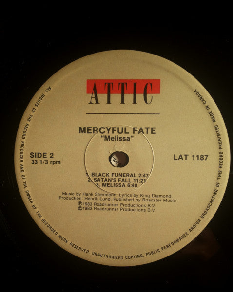 Mercyful Fate - Melissa Vinyl Record