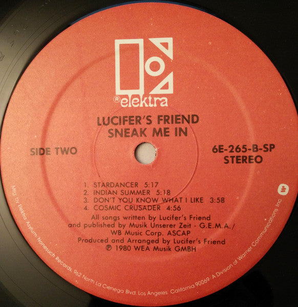 Lucifer's Friend - Sneak Me In Vinyl Record