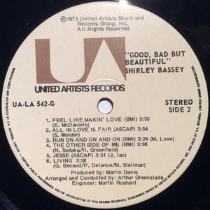 Shirley Bassey - Good, Bad But Beautiful - 1975