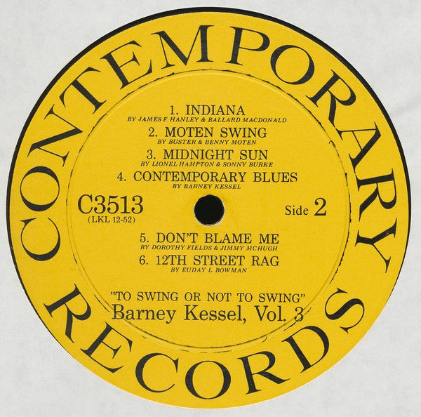 Barney Kessel - Vol. 3, To Swing Or Not To Swing - 1956