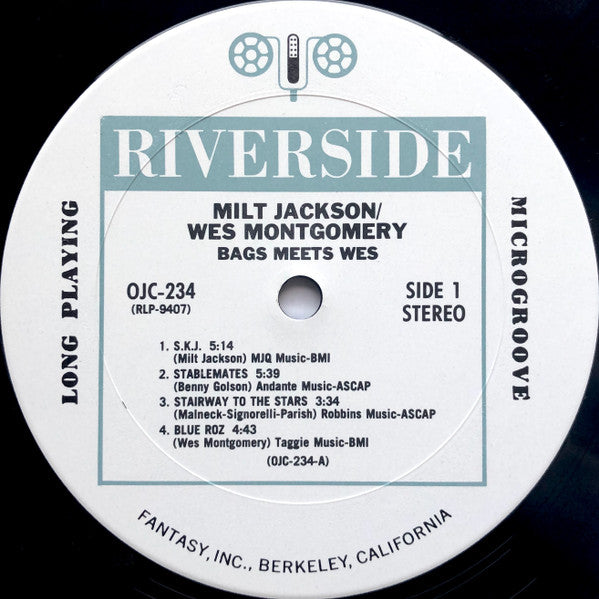 Milt Jackson And Wes Montgomery - Bags Meets Wes! - 1986