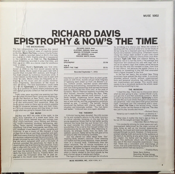 Richard Davis - Epistrophy & Now's The Time - 1973