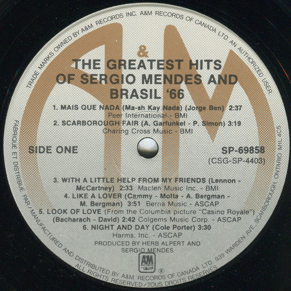 Sérgio Mendes & Brasil '66 - Greatest Hits -