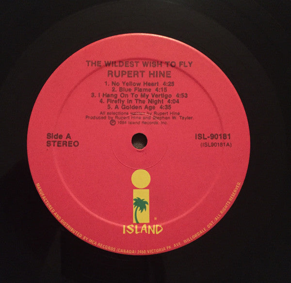 Rupert Hine - The Wildest Wish To Fly Vinyl Record