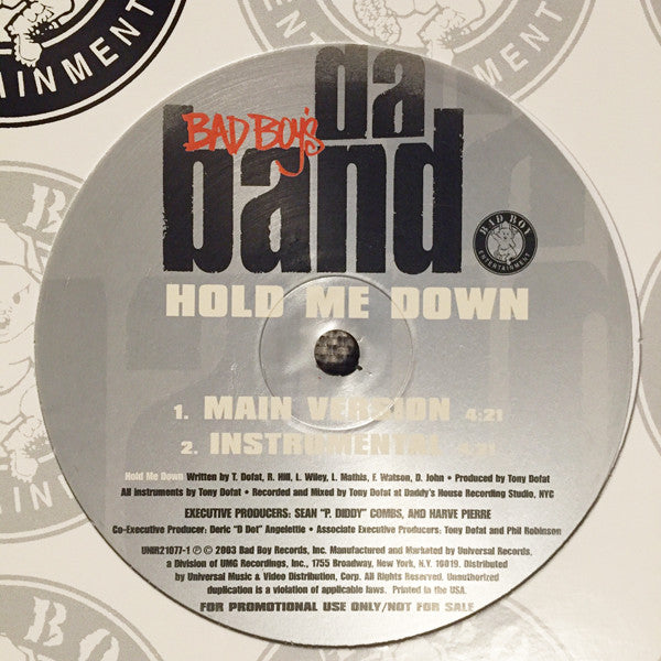 Da Band - Bad Boy This Bad Boy That / Hold Me Down