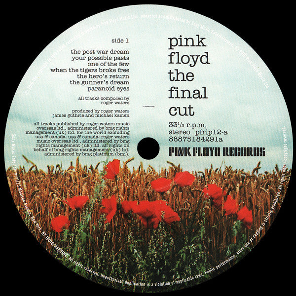 Pink Floyd - The Final Cut - 2017