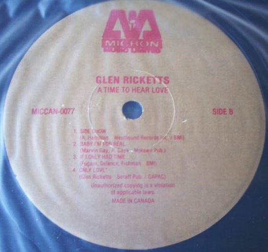Glen Ricketts - A Time To Hear Love