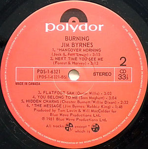 Jim Byrnes - Burning Vinyl Record