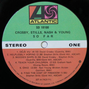 Crosby, Stills, Nash & Young - So Far Vinyl Record