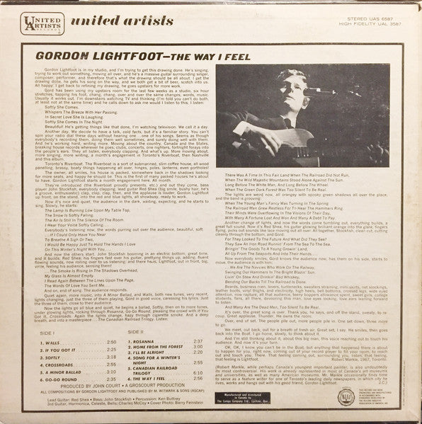 Gordon Lightfoot - The Way I Feel - 1967