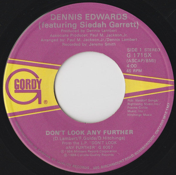 Dennis Edwards - Don't Look Any Further - 1984