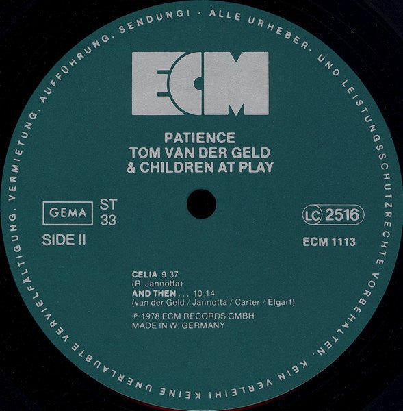 Tom Van Der Geld - Patience