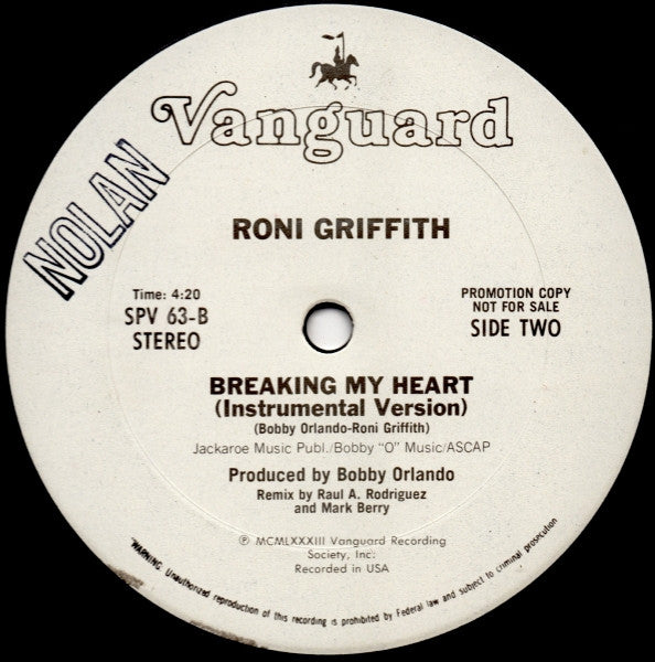 Roni Griffith - Breaking My Heart - 1983