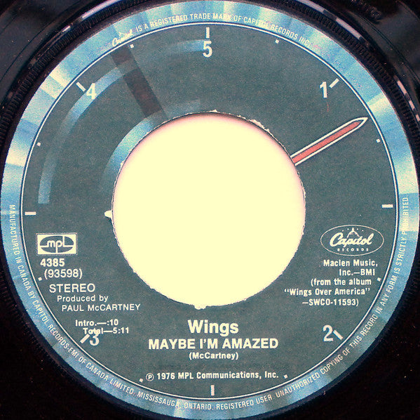 Wings - Maybe I'm Amazed - 1976