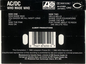 AC/DC - Who Made Who Vinyl Record