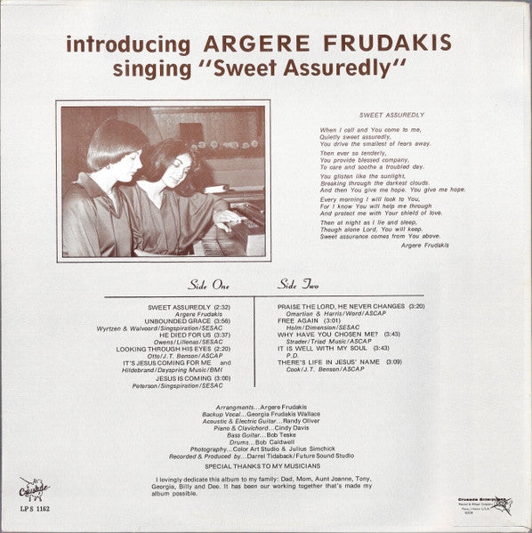 Argere Frudakis - Sweet Assuredly -