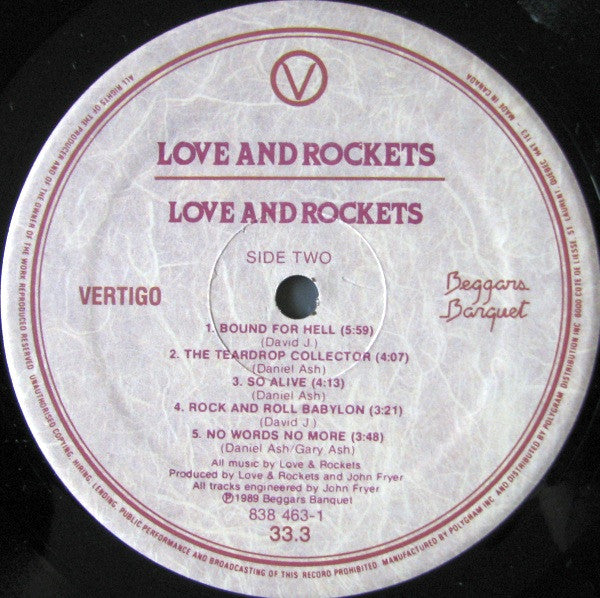 Love And Rockets - Love And Rockets - 1989