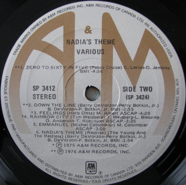 Various - Nadia's Theme (The Young And The Restless) - 1976