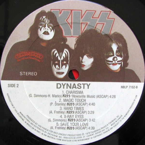 Kiss - Dynasty Vinyl Record